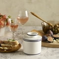 thumbnail image 5 of Butter Bell® Crock – Le Bistro White with Blue Trim Ceramic Butter Holder with Lid, Keeper for Spreadable Butter, 5 of 9