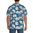 thumbnail image 3 of Fotbe Swan Birds Camisa Estampada de Manga Corta para Hombre, Casual de Verano, Estilo Playero, Sin Arrugas-4X-Large, 3 of 5