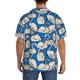thumbnail image 3 of Balery Swan Birds Camisa Casual de Manga Corta con Botones para Hombre, Texturizada, Estilo Cubano, para Playa, Verano-4X-Large, 3 of 5