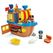 Kidoozie Rockin' Pirate Ship Playset with Light & Sounds, Interactive Push-Along Pirate Ship Toy with 3 Figures for Children Ages 18M+