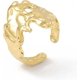 thumbnail image 1 of 2 pc Ion Plating(IP) 304 Stainless Steel Wide Flower Open Cuff Ring for Women Real 18K Gold Plated Inner Diameter: 17mm, 1 of 3