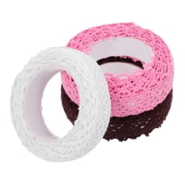 KALLORY Hand Crafting Lace Tapes 3 Rolls Coffee for Diy Projects and Card Making