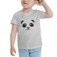 thumbnail image 3 of Panda Face Funny Toddler T-Shirts for Boys Girls (Gray, Youth S), 3 of 5