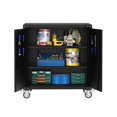 thumbnail image 2 of Garvee Tool Cabinet, 35.4" Metal Storage Cabinet with Wheels and Lock for Garage, Warehouse, Office, Black, 2 of 9