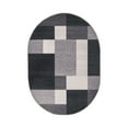 thumbnail image 2 of World Rug Gallery Modern Boxes Design Non-slip (Non-skid) Area Rug - Gray 5'x6'6" Oval, 2 of 8