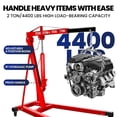 thumbnail image 3 of Engine Lift, 2 Ton Hydraulic Engine Hoist, Adjustable 4-Position Boom, Red Shop Crane for Garage Use, 3 of 8