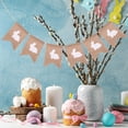 thumbnail image 5 of Tachiuwa Easter Bunny Burlap Banner Linen Flags Easter Decoration Ornament Rustic Rabbit Bunting Garland for Office Party Wall Windows, 5 of 10