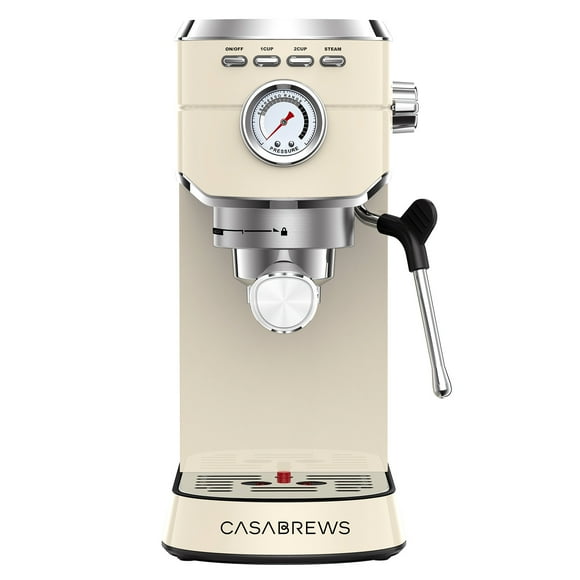 Casabrews 20 Bar Machine à Expresso Cappuccino Machine à Café Mousseur de Lait Jaune