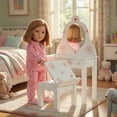 thumbnail image 4 of Emily Rose 18-inch Doll Bedroom Vanity with Chair - Floral Collection Compatible with American Girl Dolls, 4 of 8