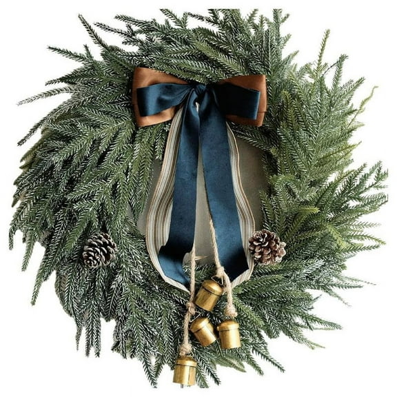 Christmas Decorations - Bow Country Pine Cone Door Ornaments