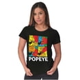 thumbnail image 4 of Popeye the Sailor Man Spinach Squares Women's T Shirt Ladies Tee Brisco Brands S, 4 of 5