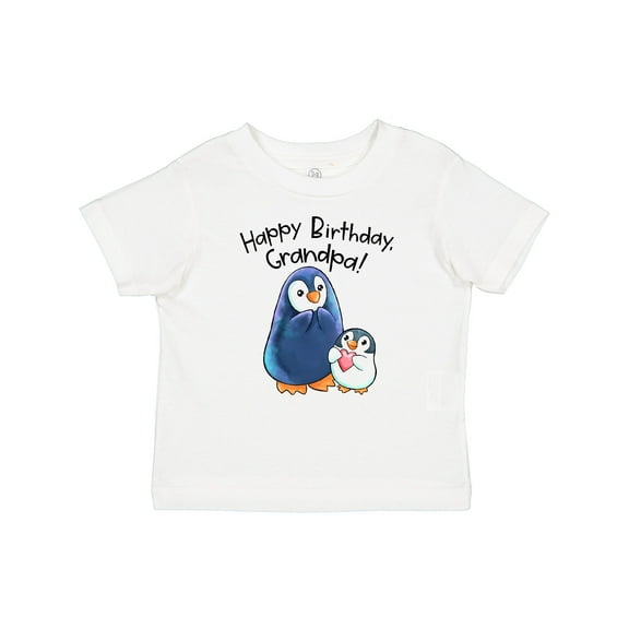 Inktastic Happy Birthday, Grandpa- Cute Penguins Boys or Girls Baby T-Shirt
