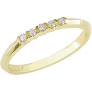 1/10 Carat T.W. Round Diamond Anniversary Ring in 10kt Yellow Gold