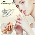 thumbnail image 2 of Ring Round Diamond Wedding Band Anniversary Gift Diamond Ring Pair Set, 2 of 4
