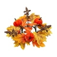 thumbnail image 2 of Fmbmuo Fall Wreath 10 Inch Maple Leaves Garland For Halloween Thanksgiving Christmas Front Door Wall Home Ornament Decoration,Yellow, 2 of 5