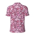 thumbnail image 3 of Xecao Sweet Heart for Mens' Casual Short Sleeve Button-Down Polo Shirts for a Classic Golf Look, 3 of 9