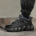 thumbnail image 5 of ywluxe Men's Winter Steel Toe Work Boots - Fleece Lined Safety Shoes, Anti-Impact Anti-Puncture, Warm Wear-Resistant Work Boots, 5 of 10