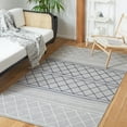 thumbnail image 2 of SAFAVIEH Striped Kilim Forrester Striped Area Rug, Silver/Grey, 3' x 5', 2 of 11