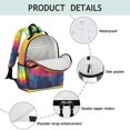 thumbnail image 4 of Colorful Tie Dye Pattern Backpack for School,Cute School Bag,Schoolbag with Adjustable Shoulder Straps & Padded Back,15.25"x11.5"x5.25", 4 of 5