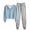 Light Blue A, variant on Elainilye Fashion Women's 2 Piece Outfits Long Sleeved V-neck Sweatshirt Pants Sweatsuit Set With Buttons Tracksuit Set,Blue