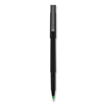 Roller Ball Pen, Stick, Micro 0.5 Mm, Green Ink, Black Matte Barrel, Dozen | Bundle of 2 Dozen