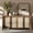 Natural Walnut, variant on XIAO WEI 63" Sideboard with Solid Wood Handles & Rattan Doors, Dark Walnut