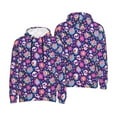 thumbnail image 6 of Bingfone Skull Blue Flower Men's Drawstring Hoodie Long Sleeve Pocket Sweatshirts-Small, 6 of 6