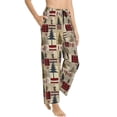 thumbnail image 6 of Salouo Rustic Plaid Forest Lodge Print Women's Pajama Pants Casual Loose Sweatpants PJs Flowy Pants Drawstring Palazzo for Women Wide Leg Pants Lounge Pajama -Medium, 6 of 8