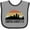Heather and Black, variant on Inktastic Corpus Christi Texas Skyline Retro Boys or Girls Baby Bib