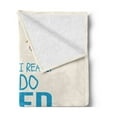thumbnail image 2 of Saying Soft Flannel Fleece Throw Blanket, Yes I Really Do Need All These Plants Minimalistic Whisper of Nature Artwork, Cozy Plush for Indoor and Outdoor Use, 50" x 70", Sky Blue, by Ambesonne, 2 of 5