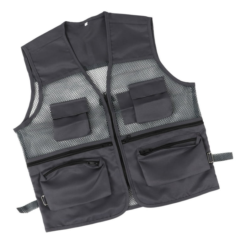 Mesh Fishing Vest, Military Vest Wear Resistant Multi Pocket