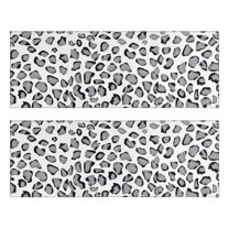 Kitchen Rugs Sets Of 2,White and Gray Of Leopard Print Anti Fatigue Kitchen Mat Rugs Non Slip Washable,Decorative Kitchen Floor Mats for Kitchen,Sink,Laundry,17"X47"