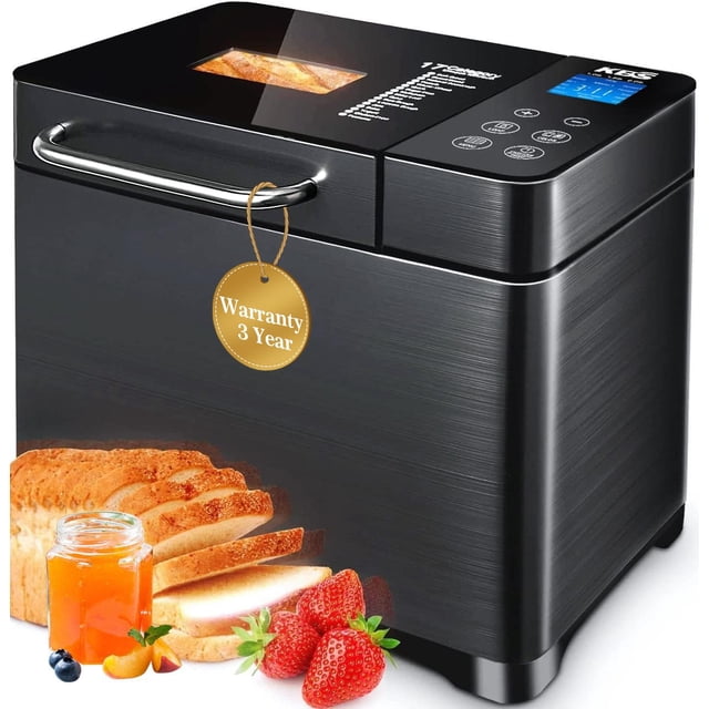 Máquina para hacer pan KBS MBF-011, 710 W, acero inoxidable, 17 en 1, 2 libras