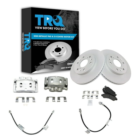 TRQ Front Brake Pad & Rotor Kit Fits Select 2005-2007 Chevrolet 2005-2007 GMC