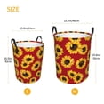 thumbnail image 5 of Fotbe Sunflowers On Red Laundry Basket with Handles, Waterproof Large Laundry Hamper, Wash Bag for Corner Dorm, Rolling Laundry Basket with Handles-Medium, 5 of 8