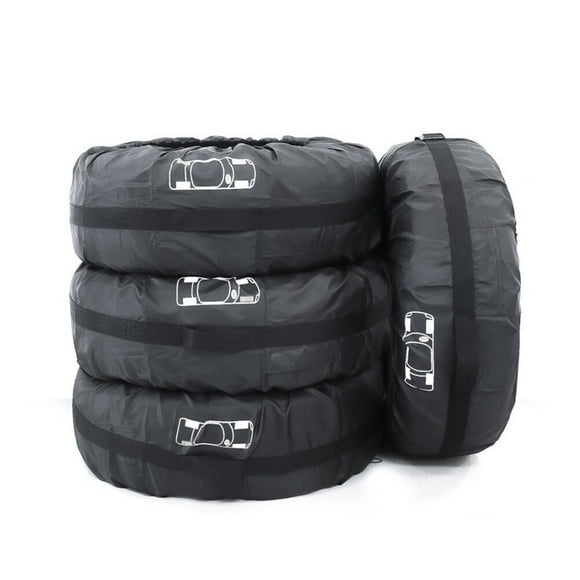 Adjustable Size Car Tire Cover With Handle, Dustproof Protector For SUVs, Commercial Vehicles And Small Cars, Portable Tire Storage Bag With Tool Pocket