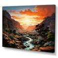 thumbnail image 2 of Designart "Canyon Vertical Vistas painting" Landscapes Wall Decor, 2 of 5