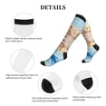 thumbnail image 5 of Lsque Beach Starfish Shell Pattern Sport Compression Socks for Men & Women 15-20 mmHg Knee High Nurse Pregnant Running Medical and Travel Athletic, 5 of 6