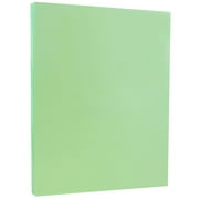 JAM Paper & Envelope Vellum Bristol Cardstock, 8.5 x 11, 67lb Green, 50 per Pack