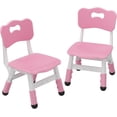 thumbnail image 1 of Bingirl Chair 2 Pack H Adj 3 Levels Lightweight Stackable Grey Plastic Toddler Chairs With Ergonomic Design Non Slip ' Safe Durable For Children Ages 2 To 6 Home Classroom Nursery, 1 of 7