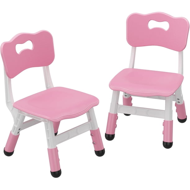 Para niños chair 2-pack 3-level height adjustable lightweight stackable gris plastic niños pequeños sillas ergonomic design non-slip feet safe & durable children ages 2-6 (home classr...