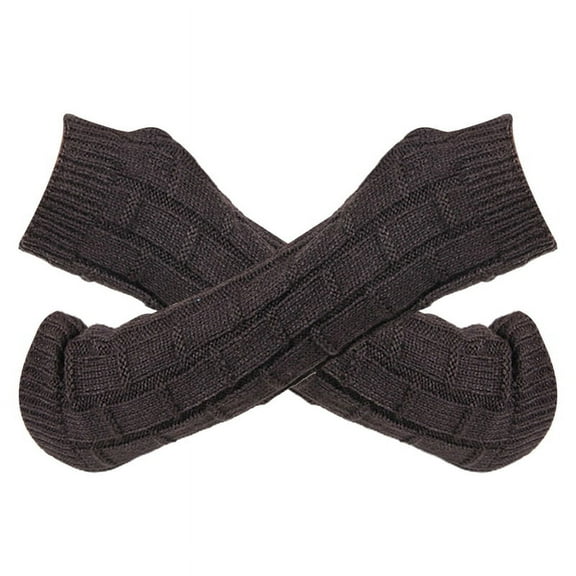 Ruanlalo Women Gloves,1 Pair Finger Gloves Long Sleeve Keep Warmth Knitted Fabric Thumb Holes Women Gloves for Outdoor