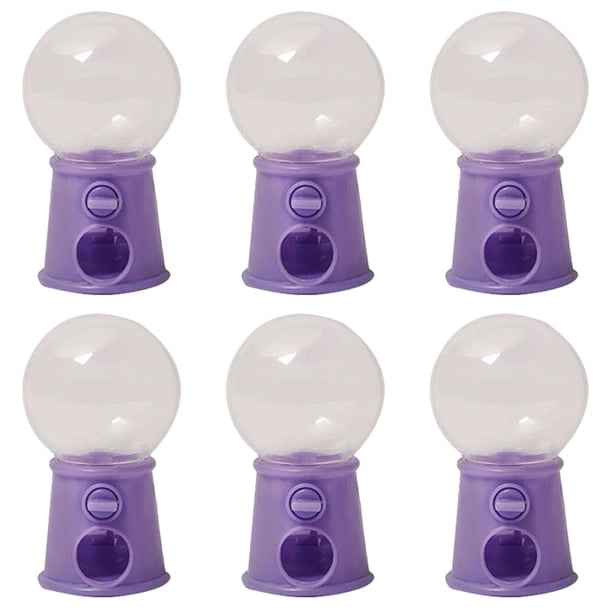 KAKOWELY 6 piezas de máquina de chicles, mini dispensador de caramelos de plástico para fiestas infantiles.
