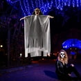 thumbnail image 4 of Halloween Hanging Ghost Voice Control Activated with Light & Sound, Motion Sensor Skeleton Horror Decoration for Indoor Outdoor Porch Yard Scary Party Props, 4 of 6