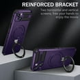 thumbnail image 3 of for iPhone 14 Plus Case with Stand, Magnetic Rugged Military Grade Shockproof Portective Case Compatible with MagSafe Wireless Charger&Magnetic Car Mount Holder For iPhone 14 Plus, Purple, 3 of 10