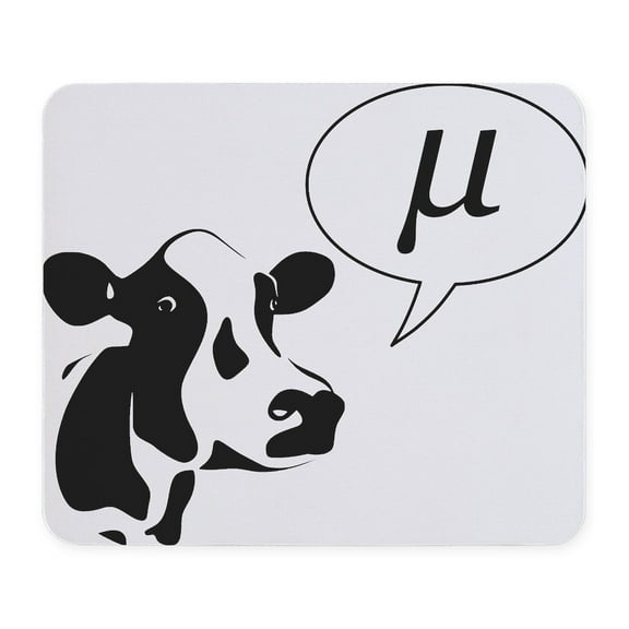 CafePress - Scientific Cow Goes Mu Mousepad - Non-slip Rubber Mousepad, Gaming Mouse Pad