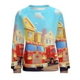 thumbnail image 7 of Fire Engine Car Truck Womens Casual Crewneck Sweatshirt Long Sleeve Tops Cute Pullover Loose Fit, 7 of 7