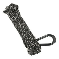 Allen Company Reflective Hoist Rope, 25'Feet Long, Black