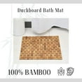 thumbnail image 4 of Evideco French Home Goods Square Natural Bamboo Bathroom Mat - Non Slip Bath Mat - Perfect for Shower, Spa, Sauna and Bathroom Decor - Foldable Duckboard, 18 x 18 inches, Light Brown, 4 of 8