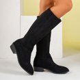 thumbnail image 5 of SACFOF Women's Knee High Boots Square Toe Chunky Block Heel Long Boots for Women Comfortable Low Heel Womens Boots, 5 of 6